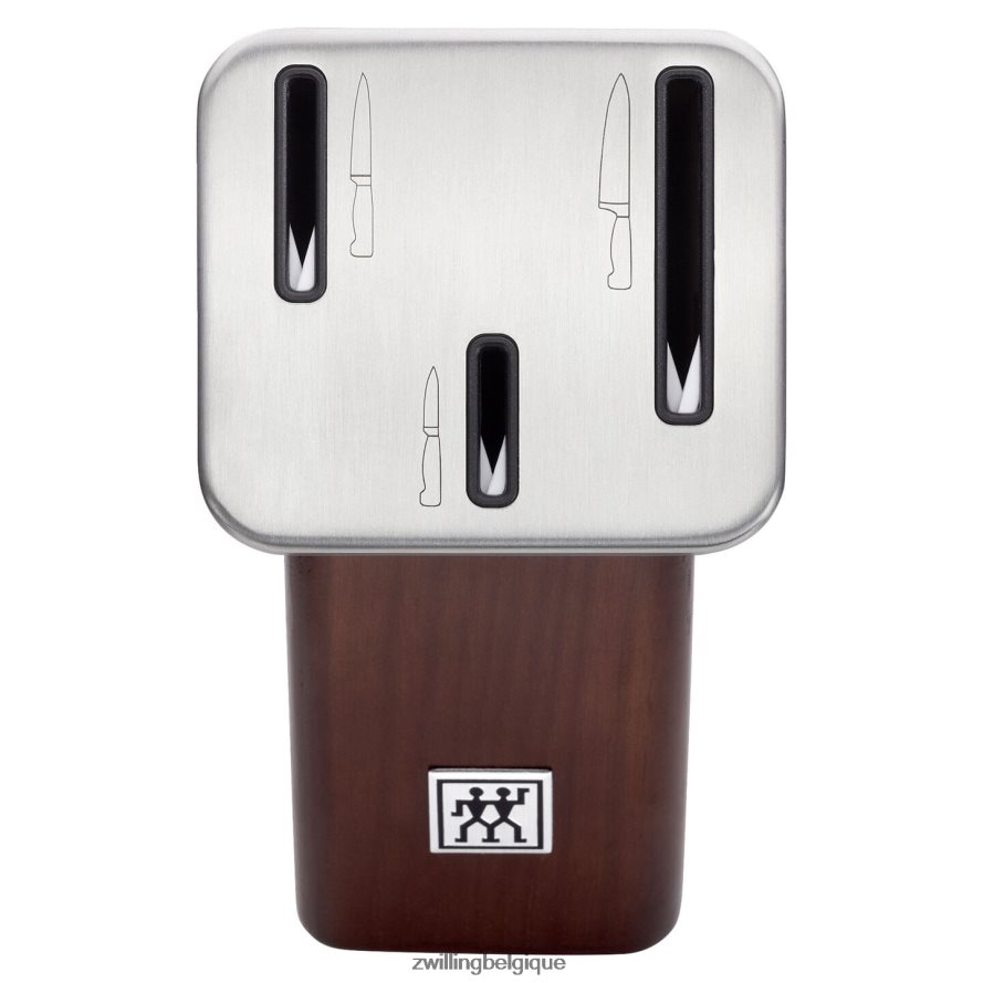 Zwilling four star 4 pièces, set de couteaux avec bloc auto-affûtant, marron coutellerie 206XHX127