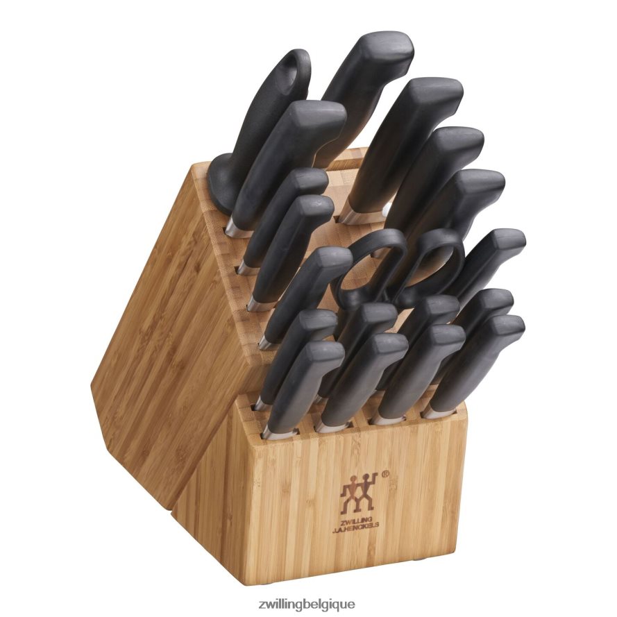 Zwilling quatre étoiles 20 pièces, ensemble de blocs à couteaux, naturel coutellerie 206XHX24