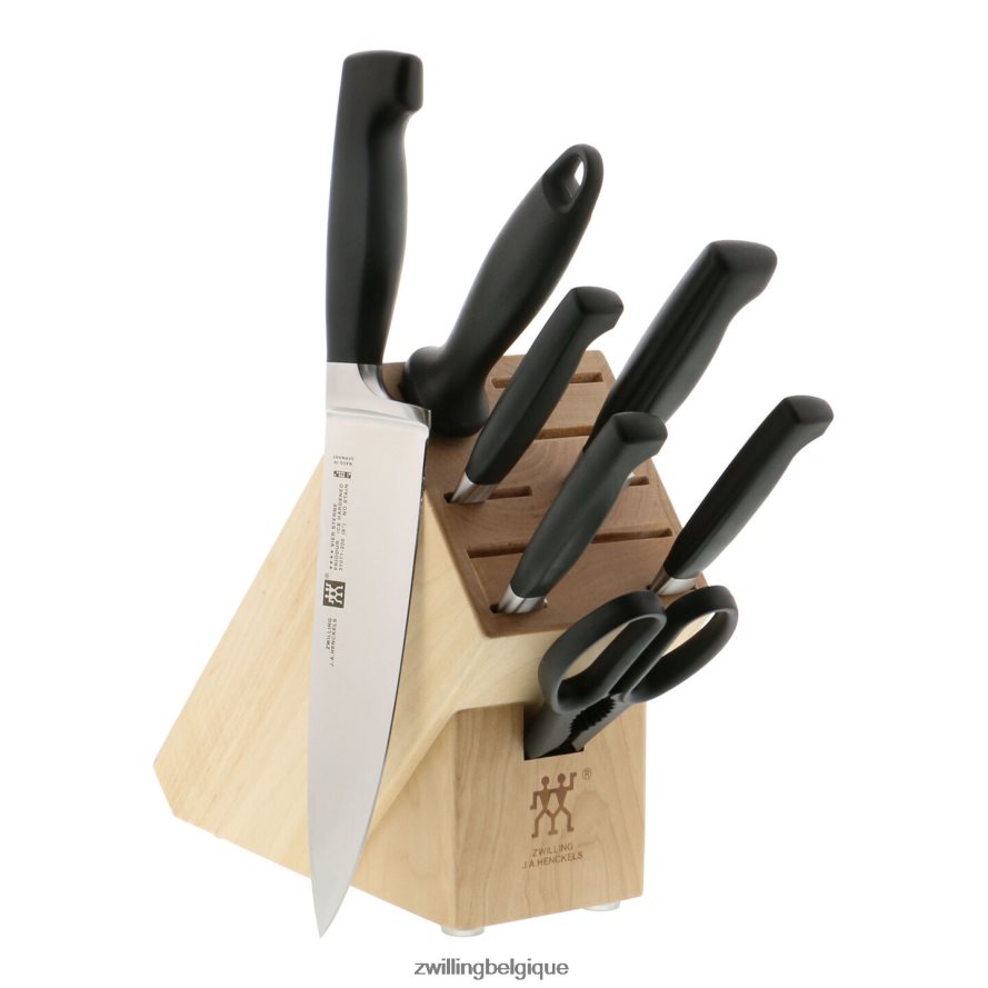Zwilling quatre étoiles 8 pièces, ensemble de blocs de couteaux, naturel coutellerie 206XHX2