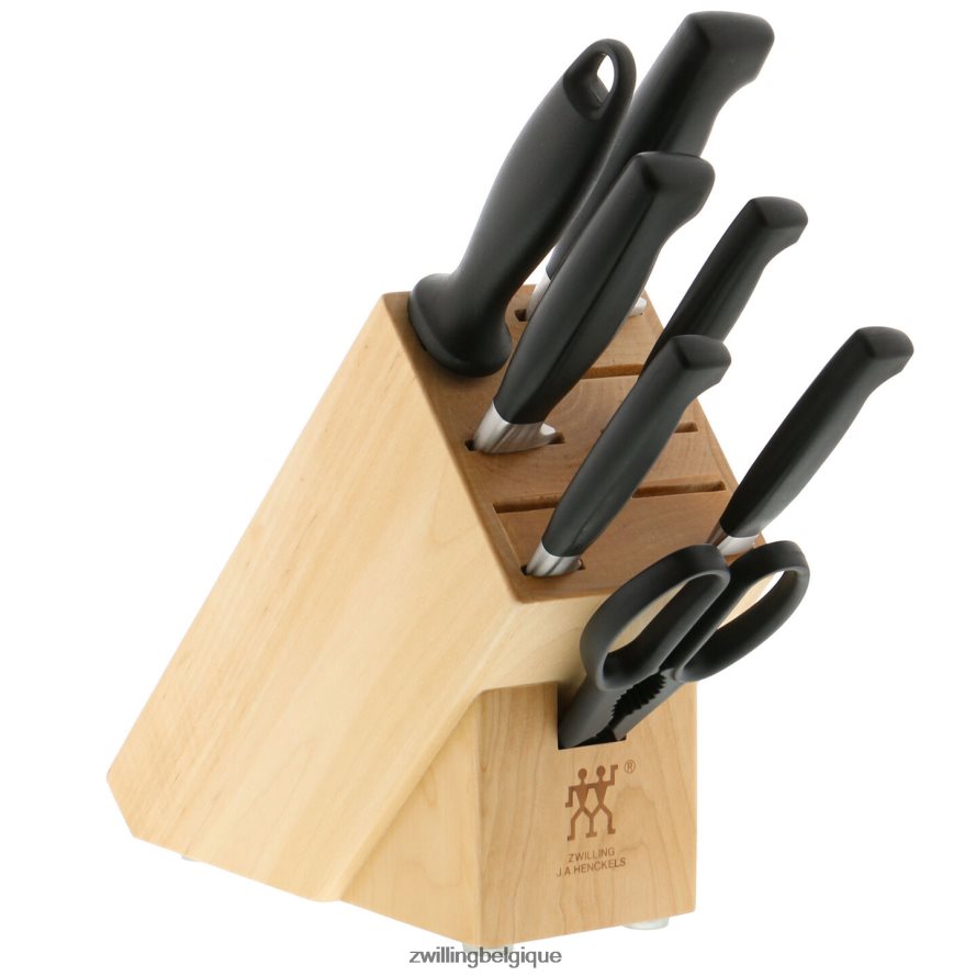 Zwilling quatre étoiles 8 pièces, ensemble de blocs de couteaux, naturel coutellerie 206XHX2