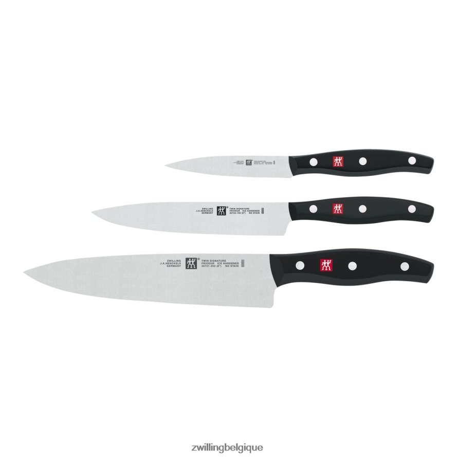 Zwilling Twin Signature 3 pièces, ensemble de couteaux de démarrage coutellerie 206XHX65