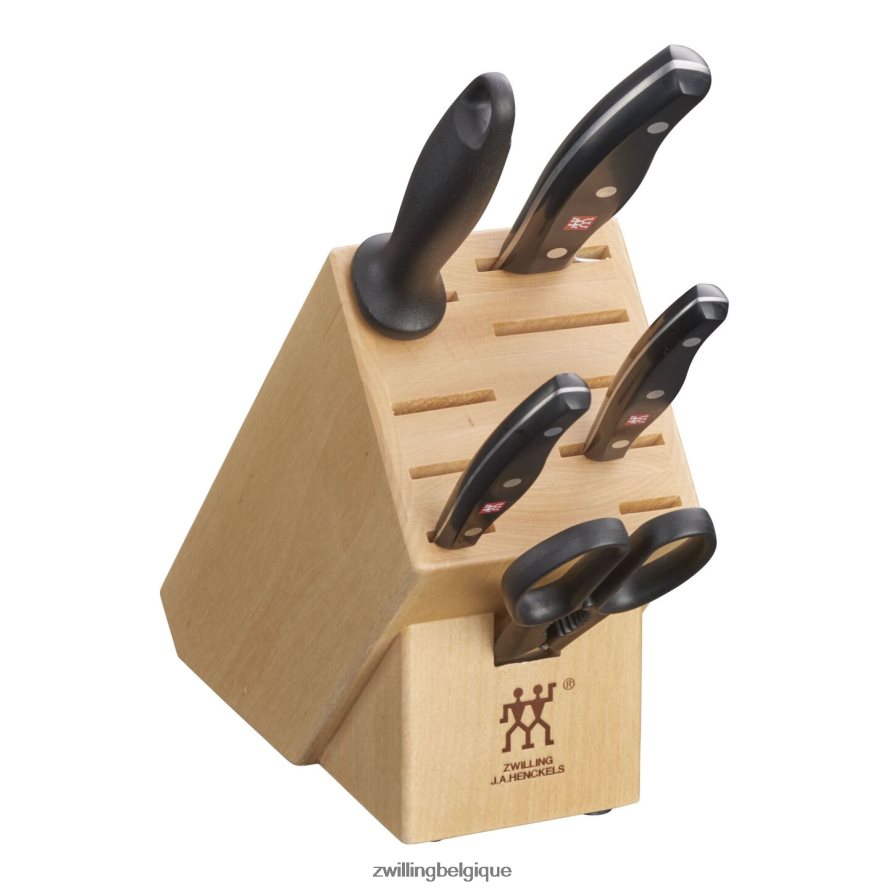 Zwilling Twin Signature 6 pièces, ensemble de blocs à couteaux, naturel coutellerie 206XHX258