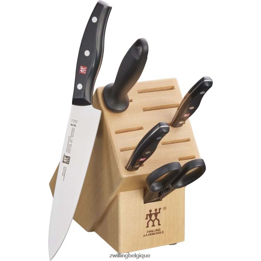 Zwilling Twin Signature 6 pièces, ensemble de blocs à couteaux, naturel coutellerie 206XHX258