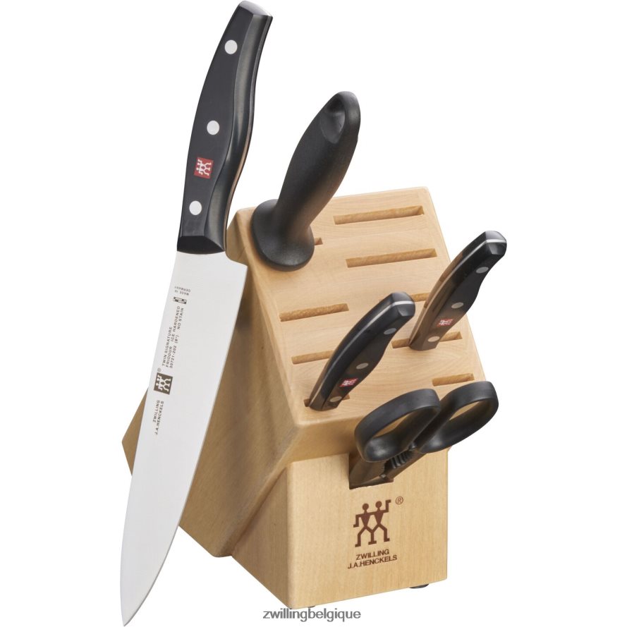 Zwilling Twin Signature 6 pièces, ensemble de blocs à couteaux, naturel coutellerie 206XHX258