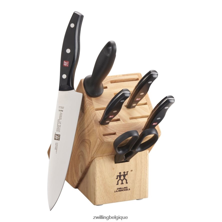 Zwilling Twin Signature 7 pièces, ensemble de blocs à couteaux, naturel coutellerie 206XHX381