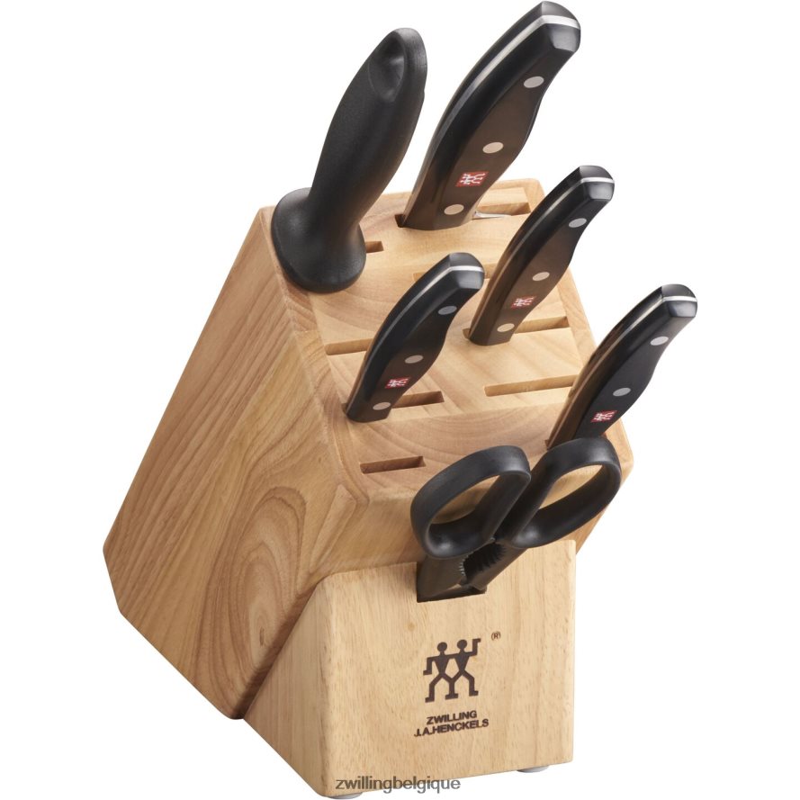 Zwilling Twin Signature 7 pièces, ensemble de blocs à couteaux, naturel coutellerie 206XHX381