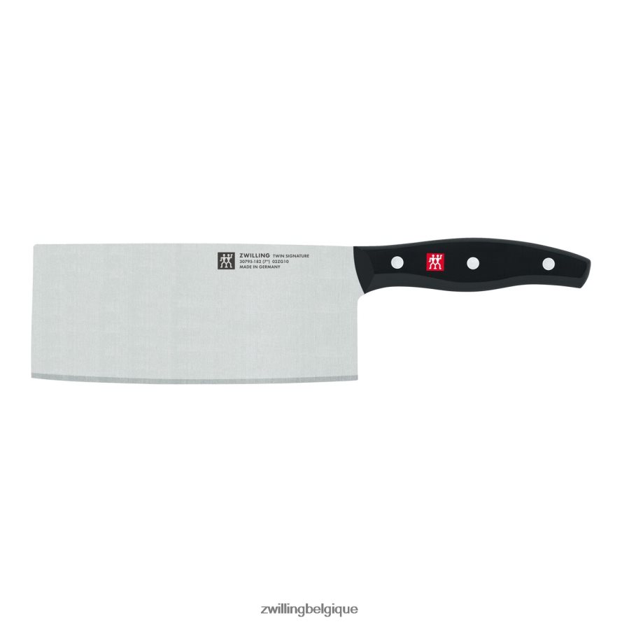 Zwilling couteau de chef chinois/couperet à légumes Twin Signature de 7 pouces coutellerie 206XHX56