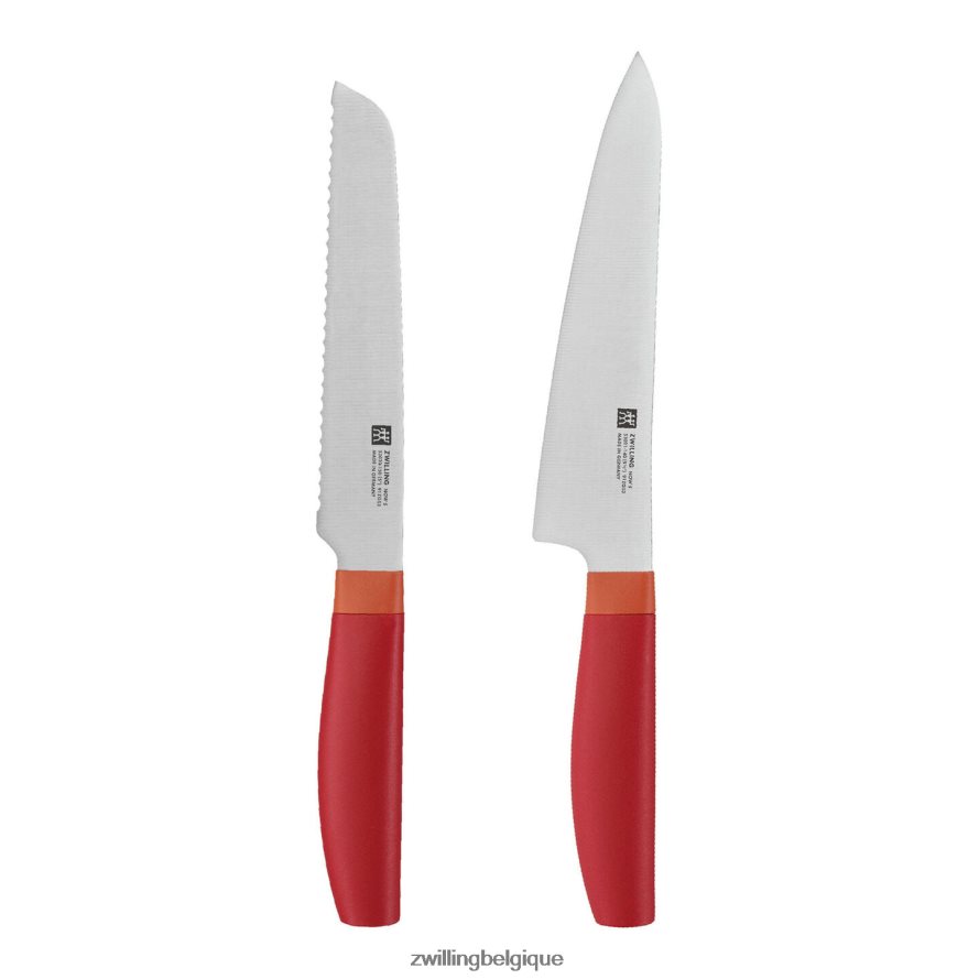 Zwilling maintenant 2 pièces, z maintenant ensemble complet, rouge coutellerie 206XHX135