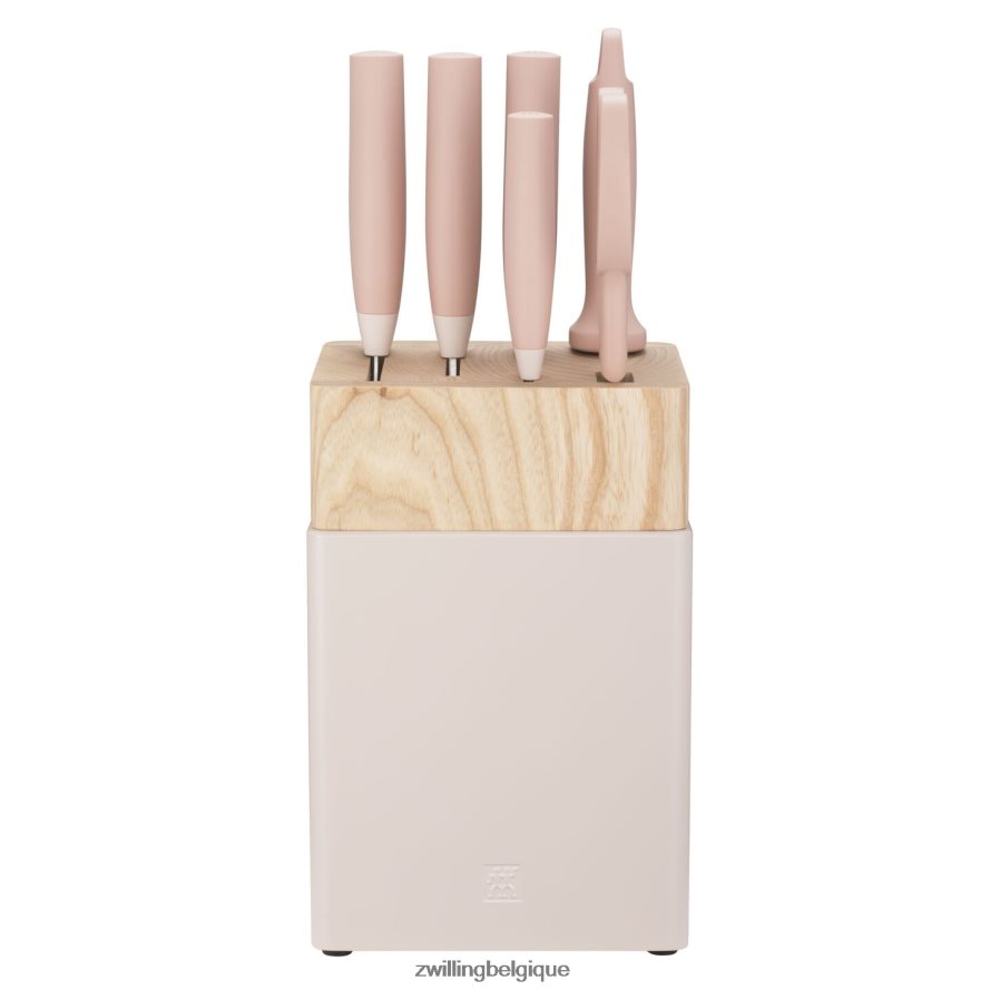 Zwilling maintenant 7 pièces, ensemble de blocs à couteaux, rose coutellerie 206XHX118
