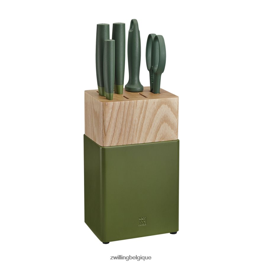 Zwilling now s 6 pièces, ensemble de blocs de couteaux z now s, vert lime coutellerie 206XHX377