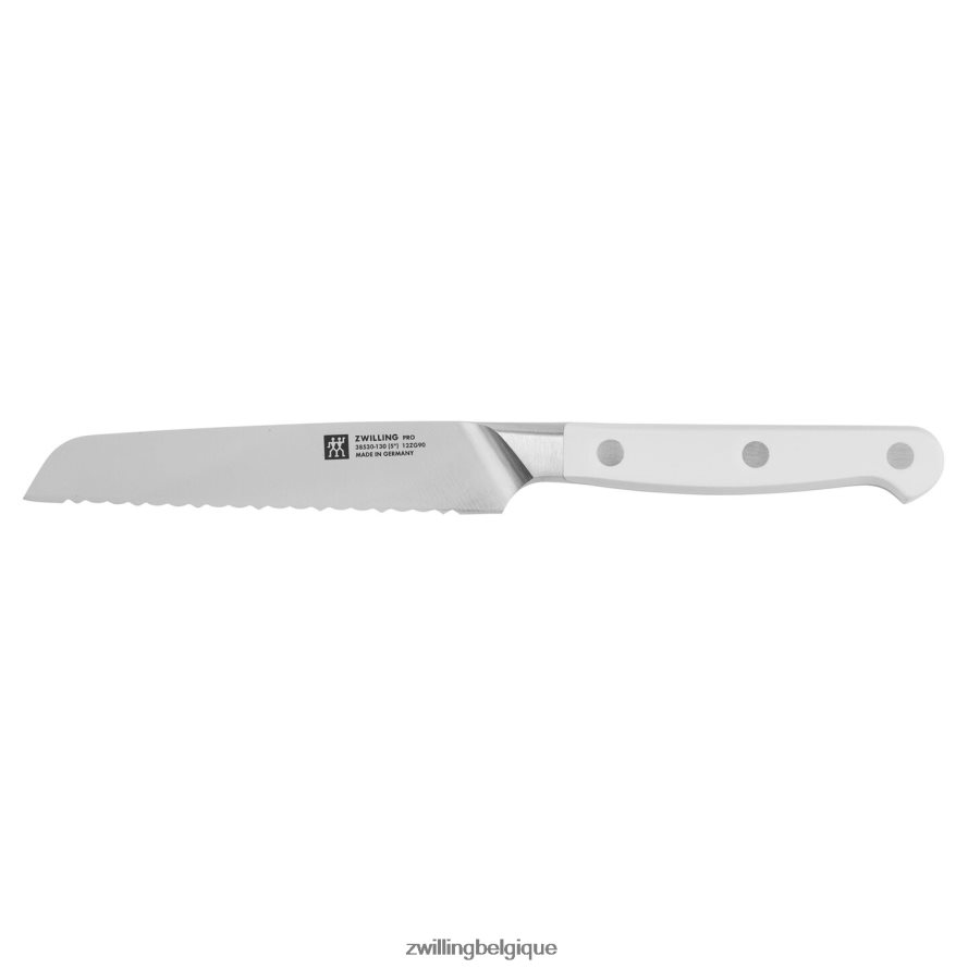Zwilling couteau utilitaire pro le blanc de 5 pouces, bord dentelé coutellerie 206XHX175