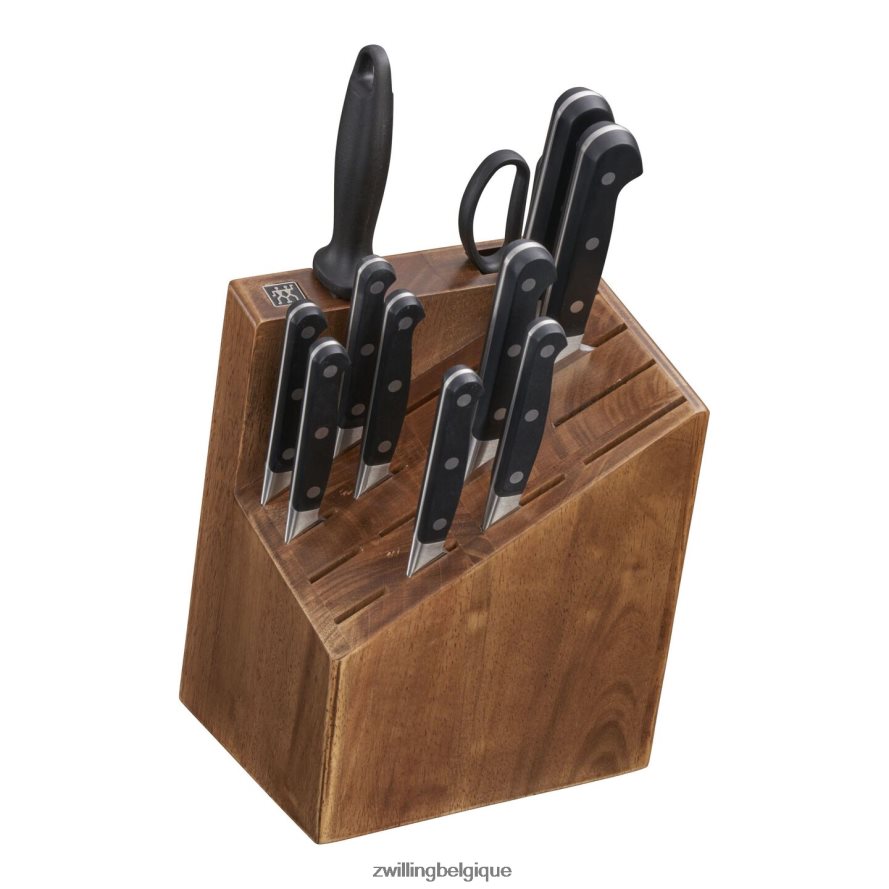 Zwilling pro 12 pcs, jeu de blocs à couteaux, marron coutellerie 206XHX226