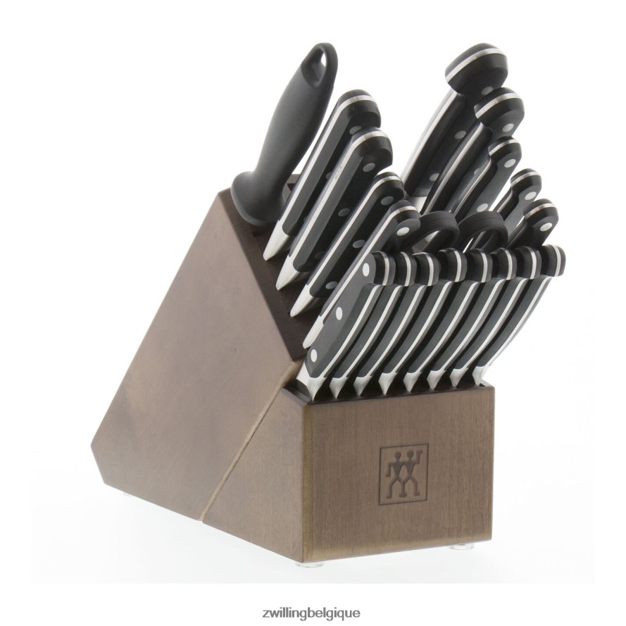 Zwilling pro 20 pcs, jeu de blocs à couteaux, marron coutellerie 206XHX372