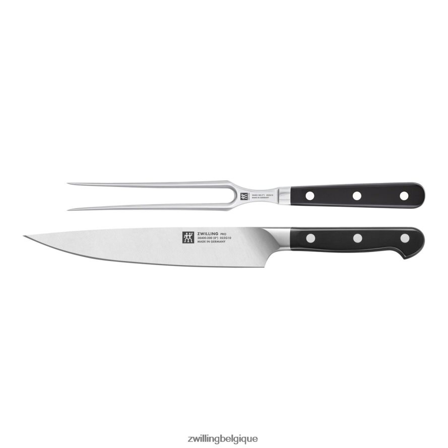 Zwilling pro 2 pièces, ensemble couteau à découper et fourchette coutellerie 206XHX77