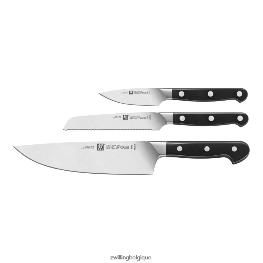 Zwilling pro 3 pièces, ensemble de couteaux de démarrage coutellerie 206XHX22