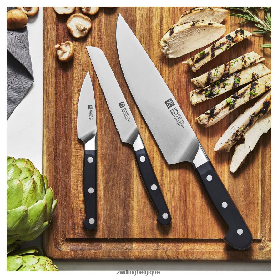 Zwilling pro 3 pièces, ensemble de couteaux de démarrage coutellerie 206XHX22