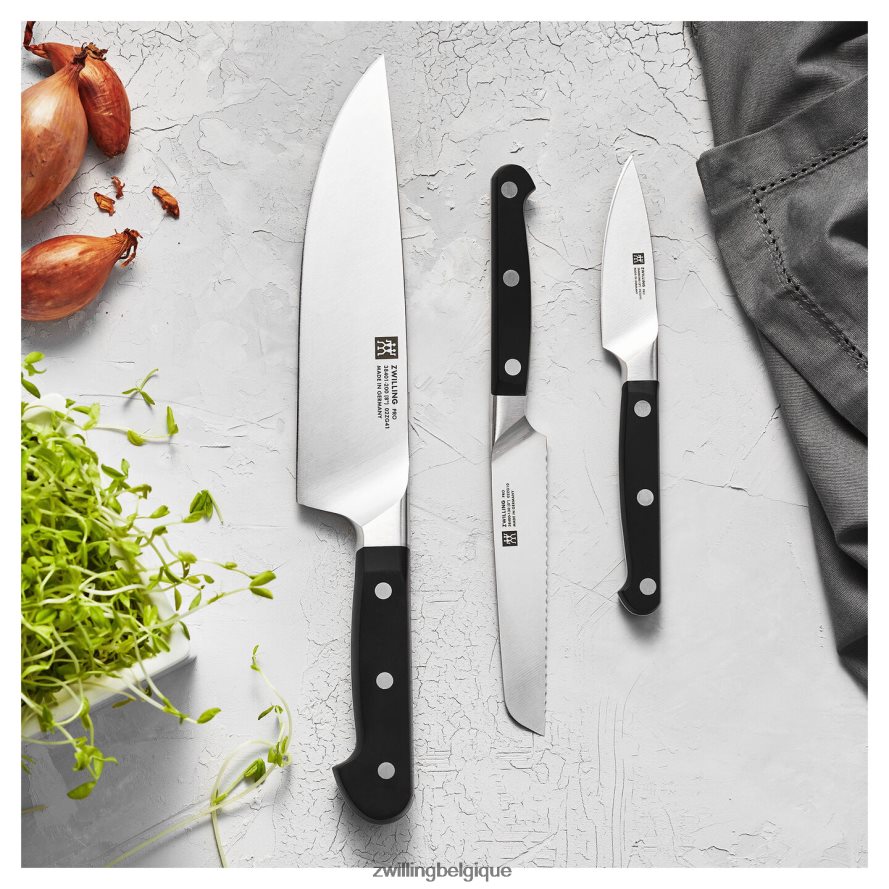 Zwilling pro 3 pièces, ensemble de couteaux de démarrage coutellerie 206XHX22