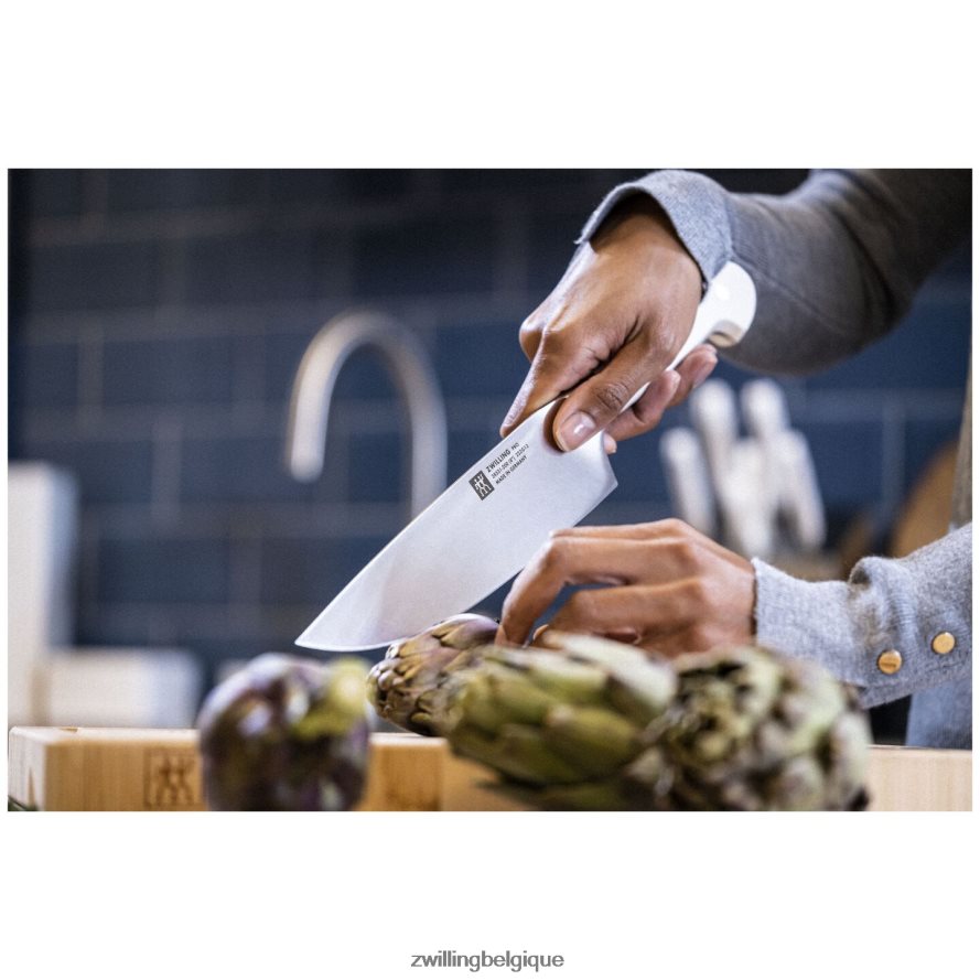 Zwilling pro le blanc 8 pouces, couteau de chef coutellerie 206XHX72