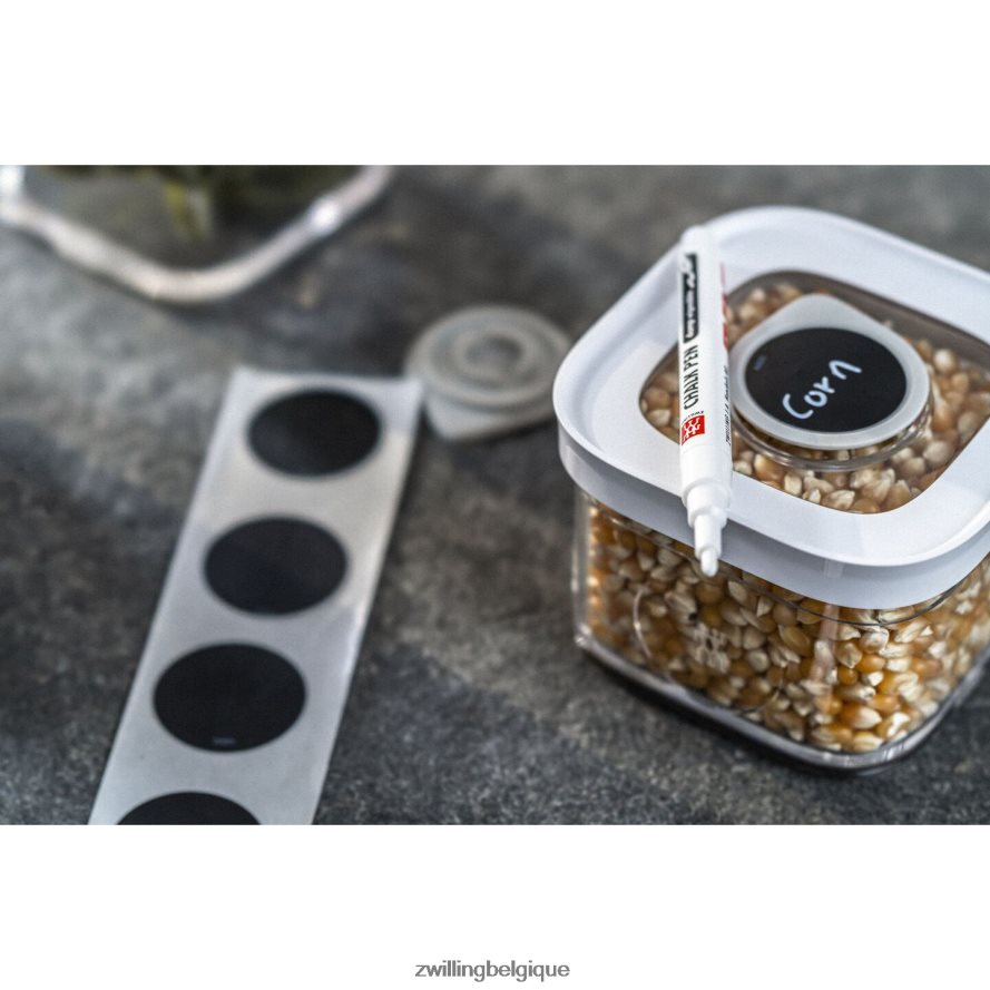 Zwilling Ensemble d\'étiquettes en silicone Fresh & Save Cube avec marqueur à craie, paq. 11 cuisine 206XHX480