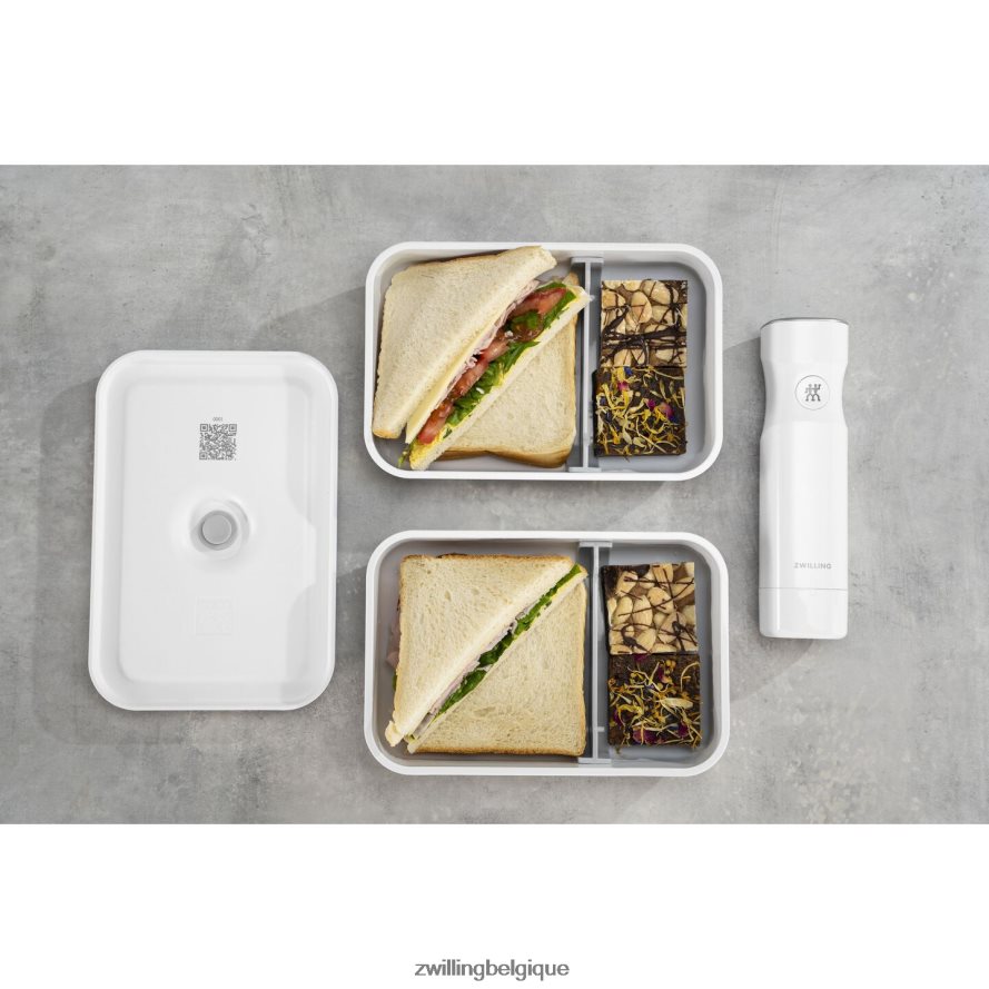 Zwilling boîte à lunch plate sous vide Fresh & Save L, plastique, blanc-gris cuisine 206XHX514
