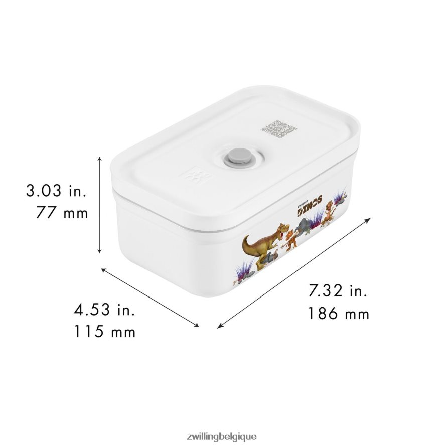 Zwilling boîte à lunch sous vide Fresh & Save M Dinos, plastique, blanc-gris cuisine 206XHX512