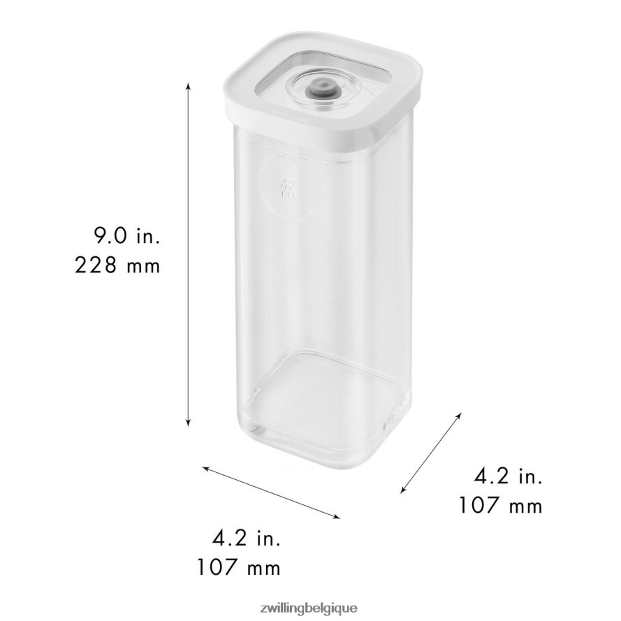 Zwilling contenant cube Fresh & Save 3s, 1,25 qt, transparent-blanc cuisine 206XHX499