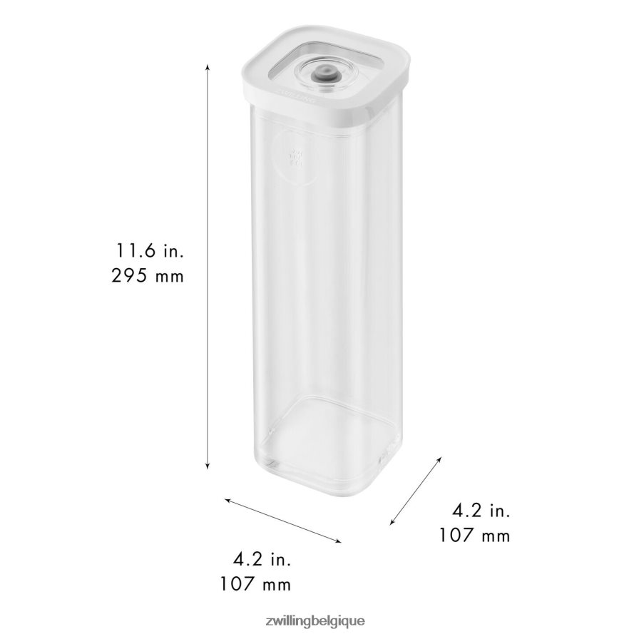 Zwilling ensemble de contenants cubes Fresh & Save 4s, 1,75 qt, transparent-blanc cuisine 206XHX490