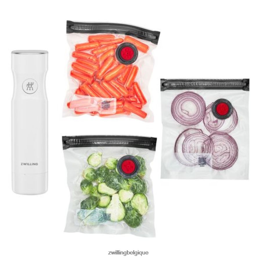 Zwilling ensemble pompe et sac Fresh & Save, s/m/l / 4 pièces, blanc cuisine 206XHX524