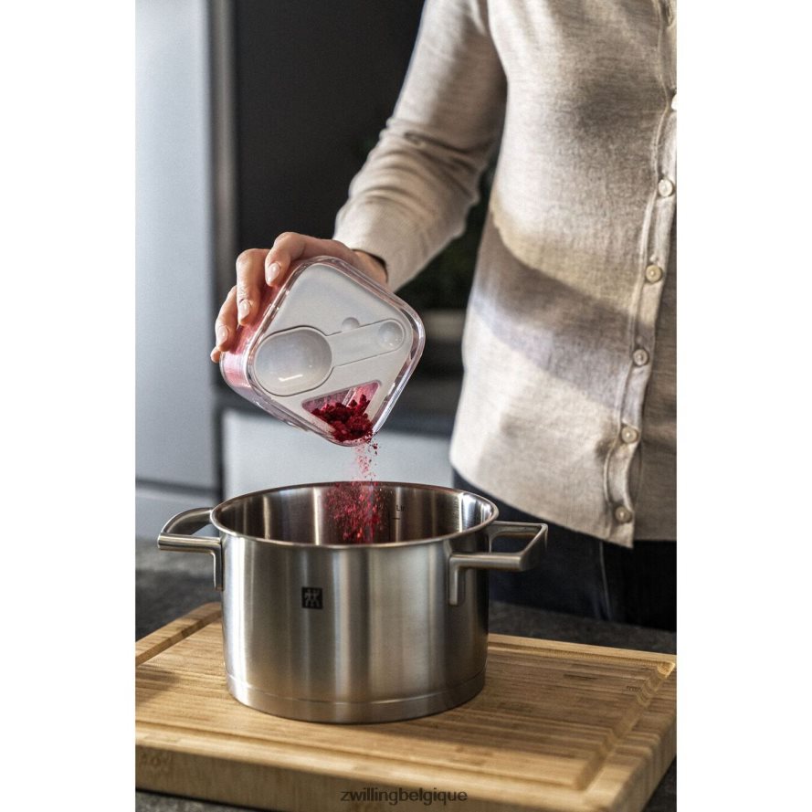 Zwilling set de récipients cubes Fresh & Save avec pompe à vide, petit, 7 pièces, blanc transparent cuisine 206XHX525