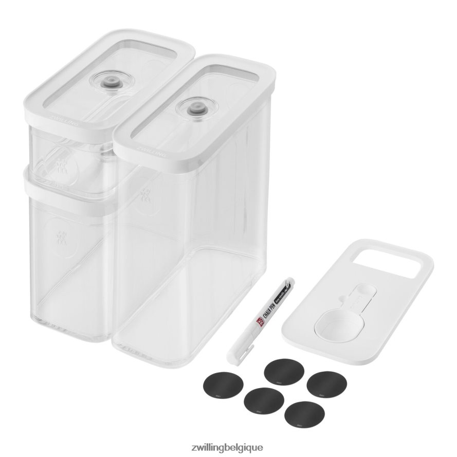 Zwilling set de récipients cubes Fresh & Save, m / 5 pièces, transparent-blanc cuisine 206XHX460