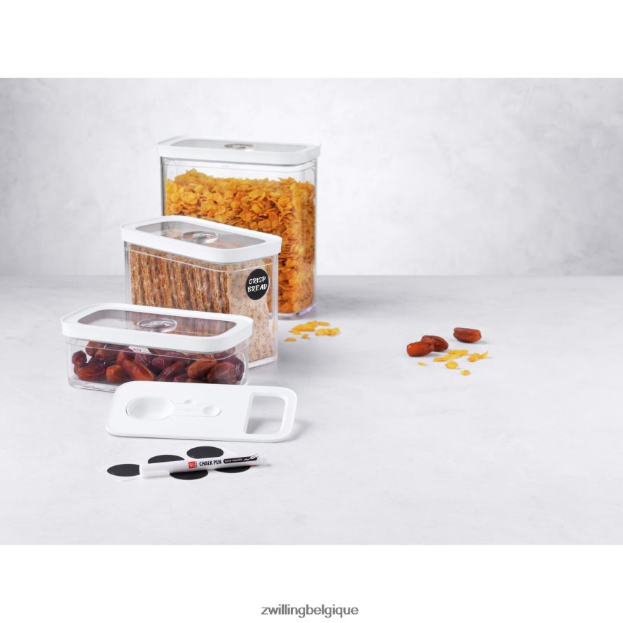 Zwilling set de récipients cubes Fresh & Save, m / 5 pièces, transparent-blanc cuisine 206XHX460