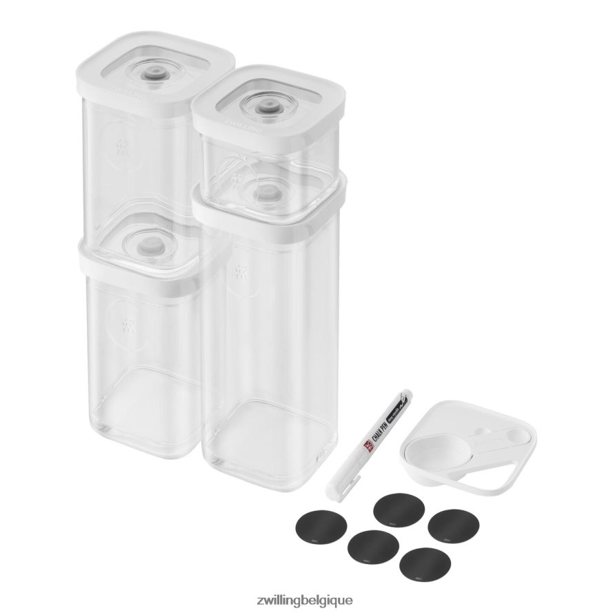 Zwilling set de récipients cubes Fresh & Save, s / 6 pcs, transparent-blanc cuisine 206XHX454